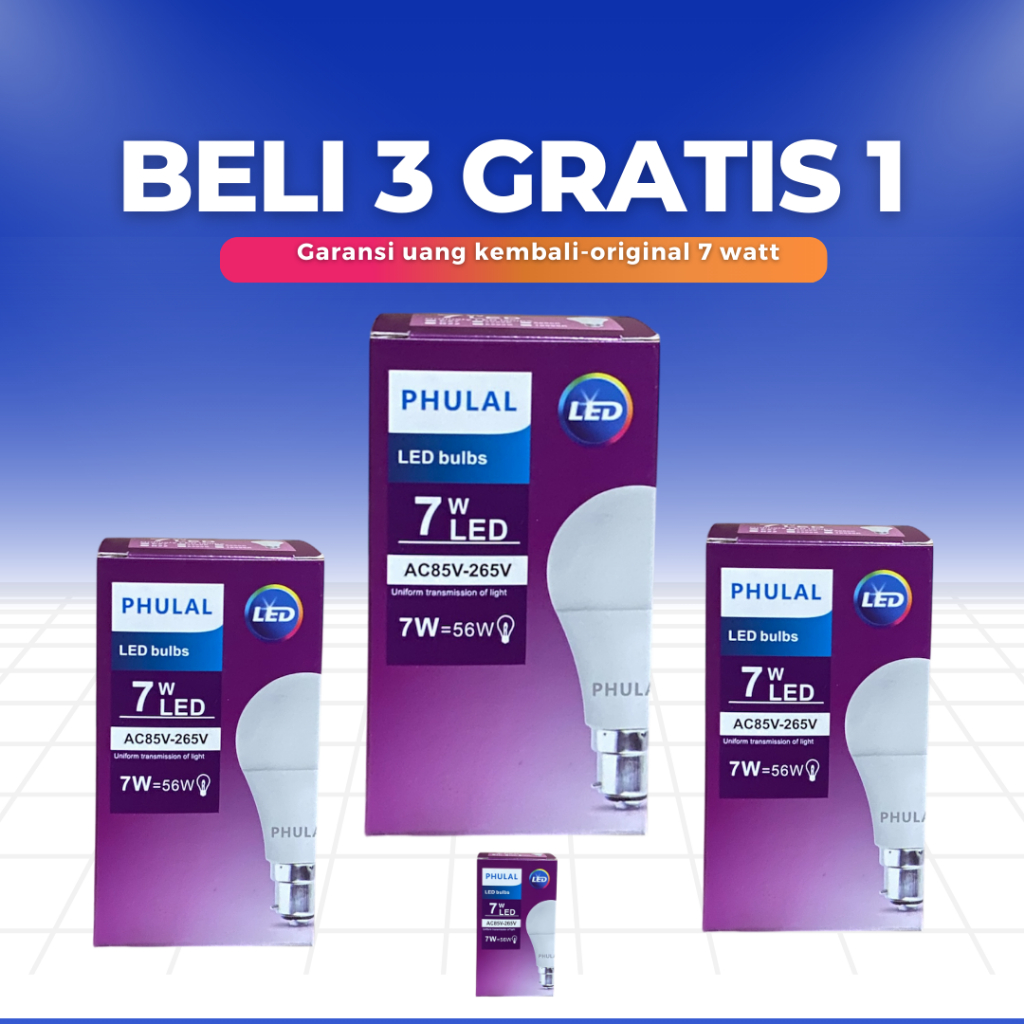 SOLUSI MATI LAMPU PAKET LED PHULAL PHILIPS HANNOCH 7 WATT ORIGINAL ISI 4 PCS BIKIN RUMAH TERANG