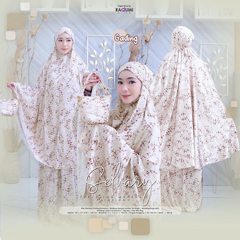 SELVARY TRAVELING MUKENA | MUKENA RAQUMI ORIGINAL | MUKENA RAQUMI KLATEN | MUKENA SILKY PREMIUM | MU