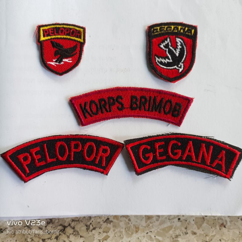 BET BORDIR LOGO LAMBANG PELOPOR KORPS BRIMOB