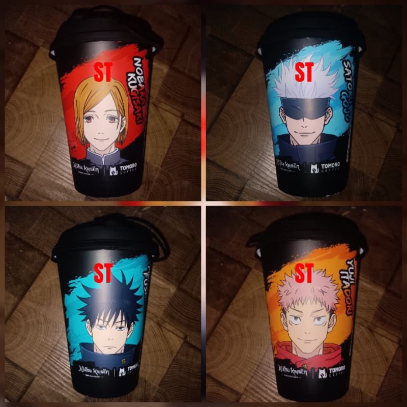 Tomoro Coffee X Jujutsu Kaisen Limited Edition Cup Gojo Satoru Yuji Itadori Nobara Kugisaki Megumi F