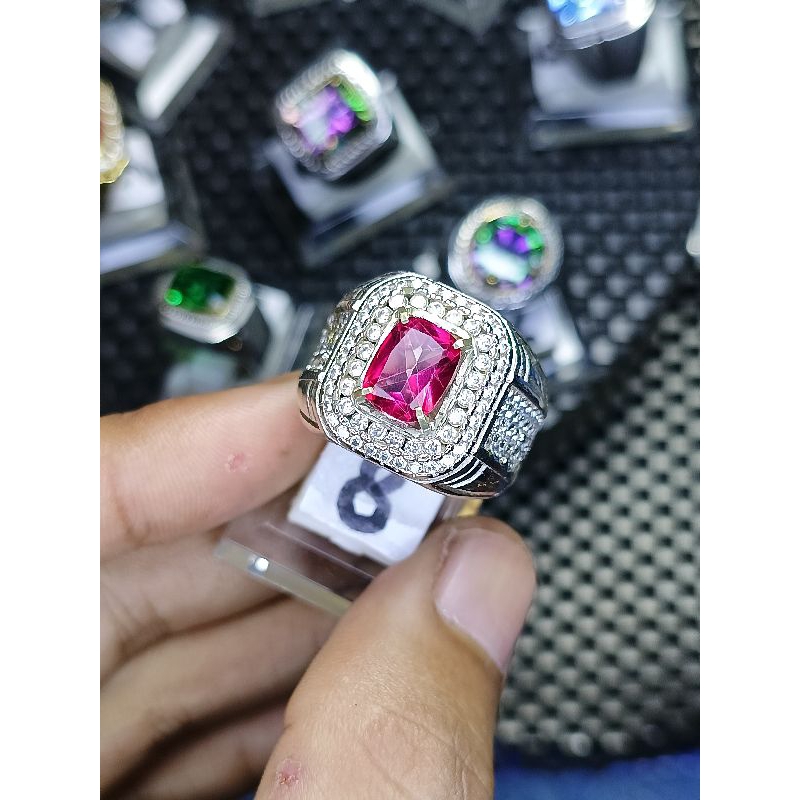 Cincin PLT Red Topaz Natural