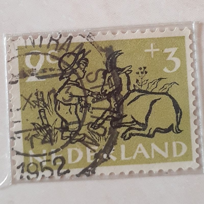 

Perangko Belanda Children Stamps 1952 (Boy with Goat) Tahun 1952
