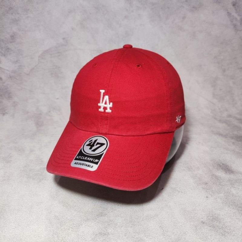 Topi baseball MLB Los Angeles Dodgers merah original second