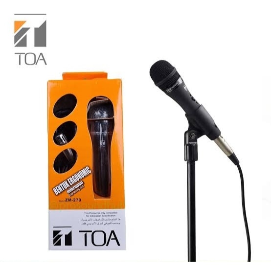 Dynamic Microphone TOA ZM-270/ Microphone Kabel Toa ZM-270/Mic Kabel