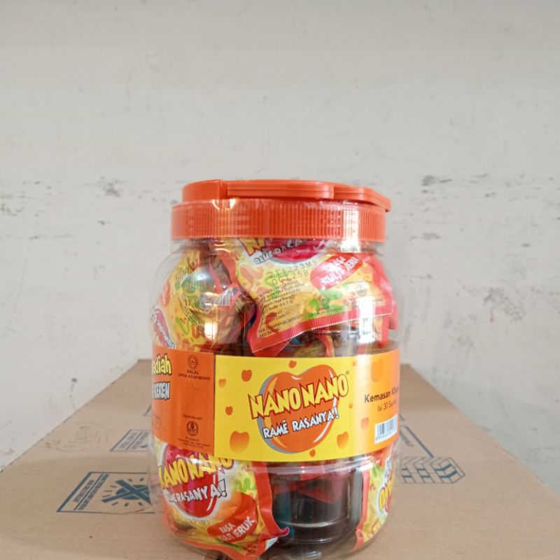 

Permen Nano Nano Rasa Kulit Jeruk Toples isi 30 Sachet (12,5 gram)