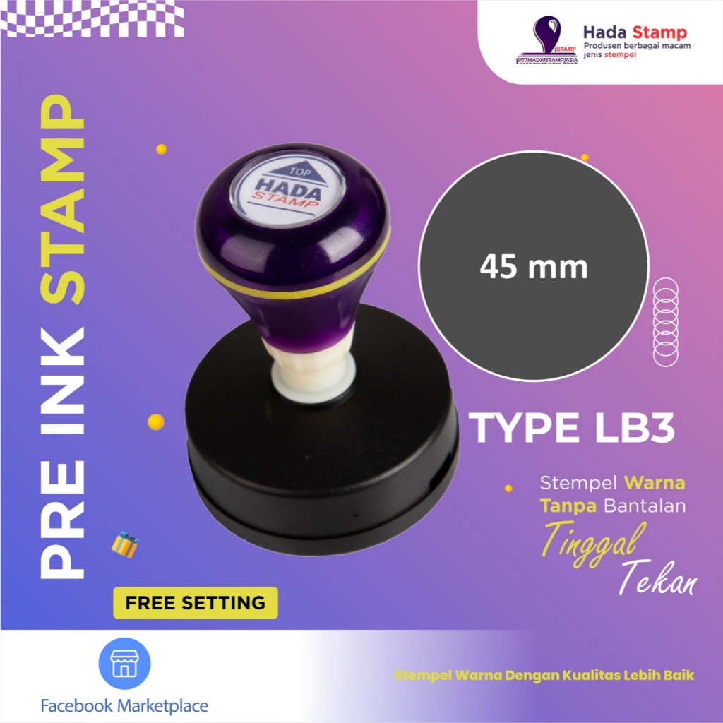 

Gramedia Bengkulu - Hada Stamp (Stempel LB3 Ukuran Diameter 45MM)