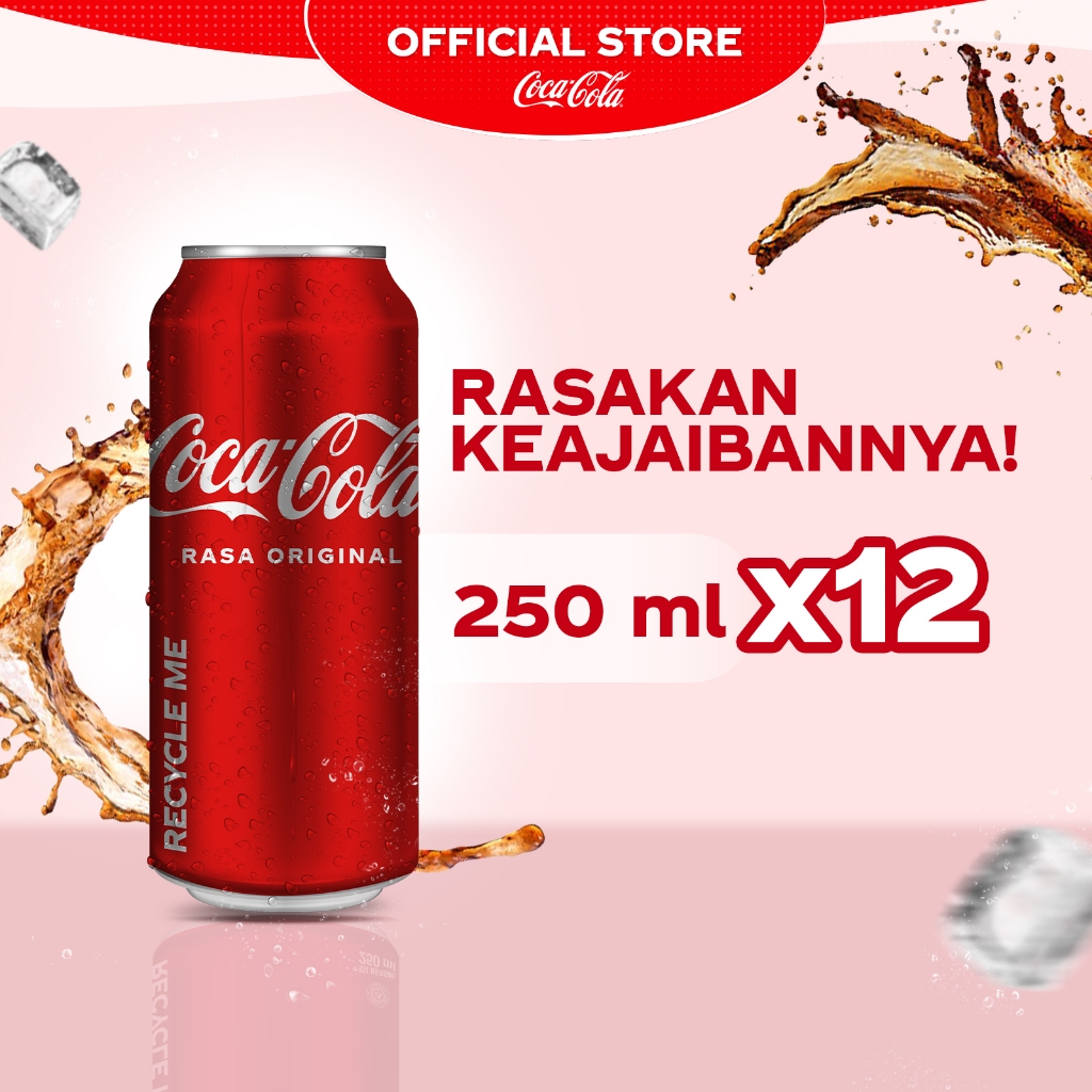 

Coca-Cola Original - Minuman Soda Rasa Kola - Kaleng 250ml - x12 Pcs