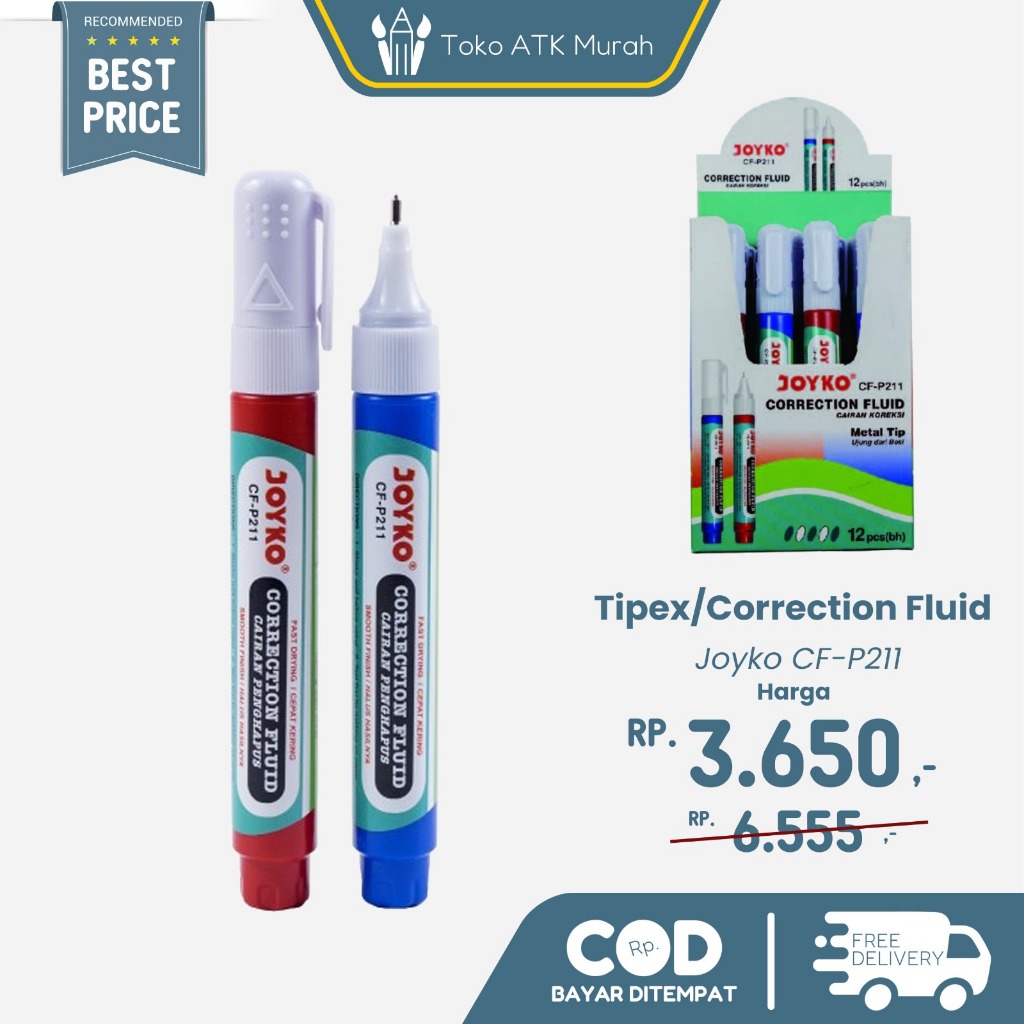 

Tipex Joyko / Tipex Cair / Correction Fluid CF-P211 (Metal Tip)