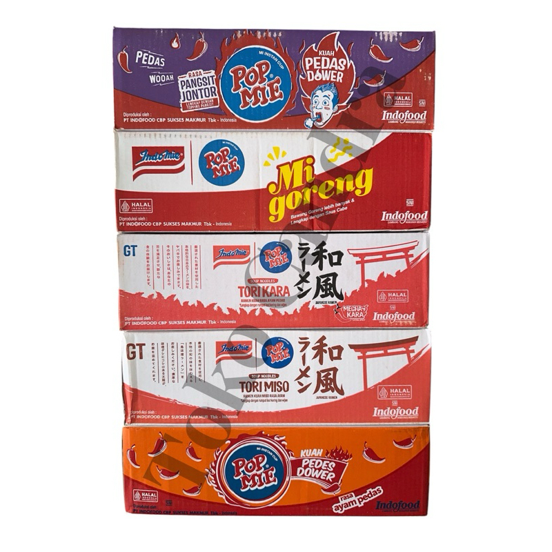 

1 DUS POP MIE PEDAS RASA BARU / 75gr / 1dus / 12cup