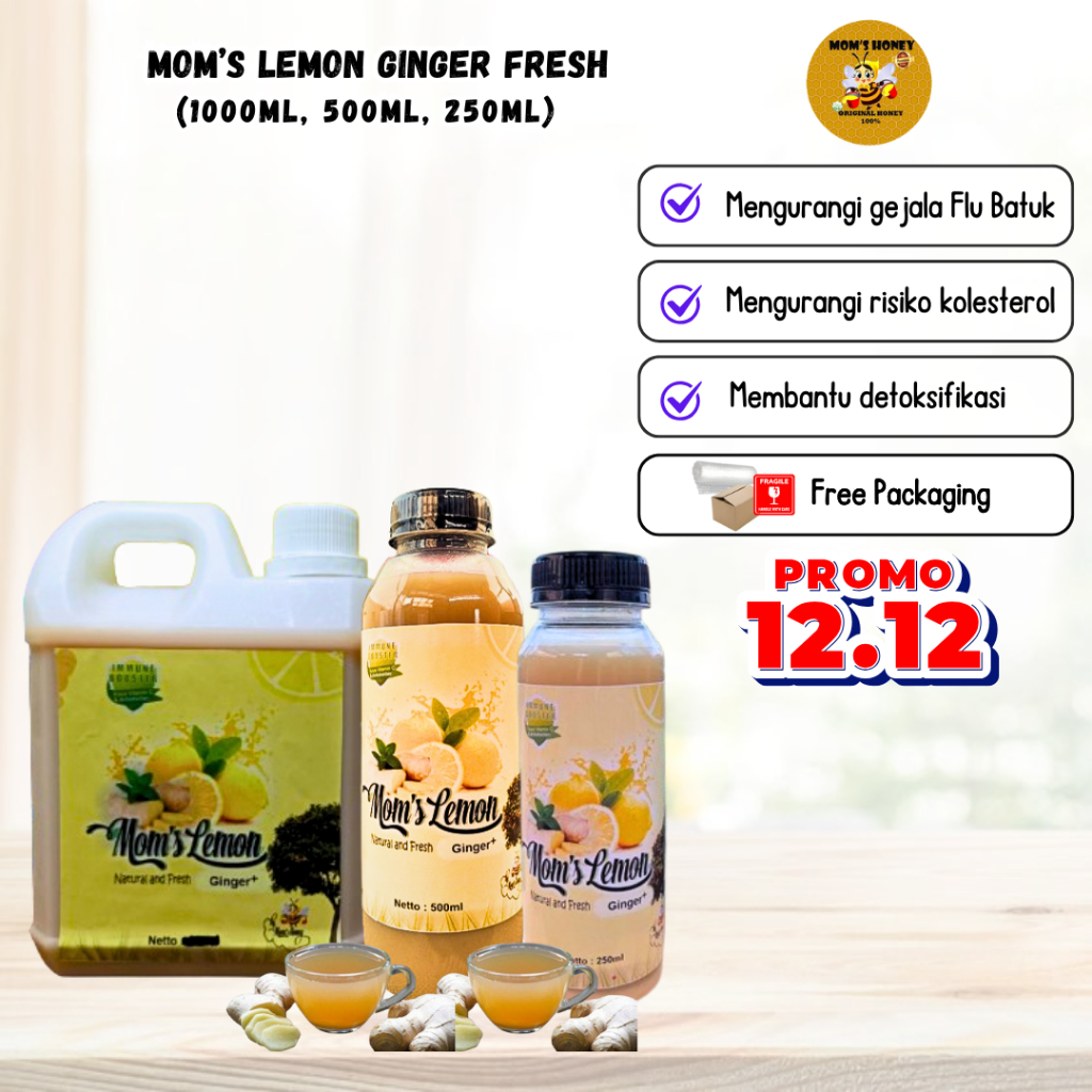 

Sari Lemon Jahe Fresh Kaya Manfaat By MOMS HONEY