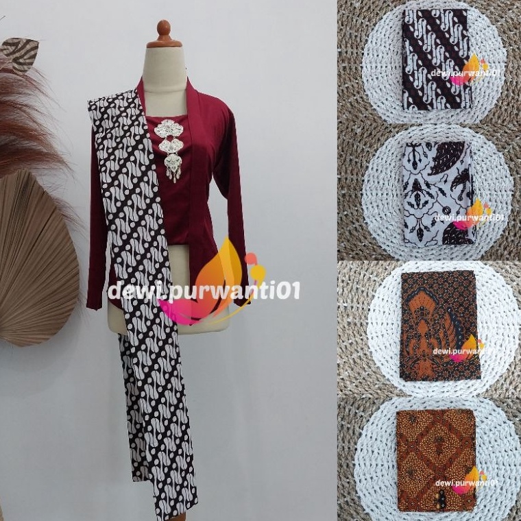 KODE P2K Slendang Motif Jarik Lengkap