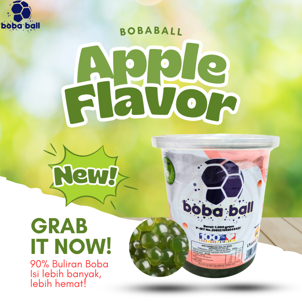 

{PROMO} Bobaball | Apple Popping Boba 1 Kg - Sensasi Rasa di Setiap Gigitan