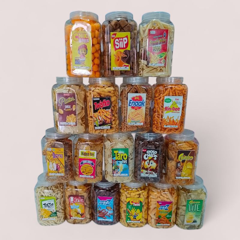 

Aneka Camilan Snack Branded Toples 2 Liter | camilan boyki mie enak jetz twisko taro tictic chocochips piatos chitato happy tos | Camilan Enak Murah