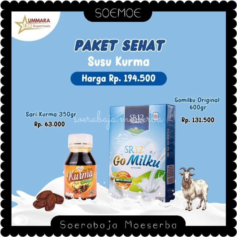 

• SOEMOE • Paket Sehat Susu Kurma | SR12 GOMILKU + SARI KURMA [New]