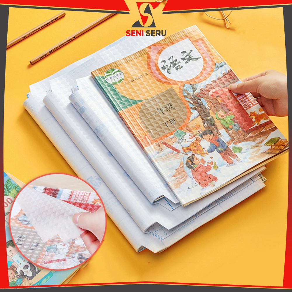 

Pelindung Buku Tulis Plastik Isi 10 Lembar Stiker PVC Tahan Air / Sampul Buku Tulis Anak Sekolah Seni Seru A101