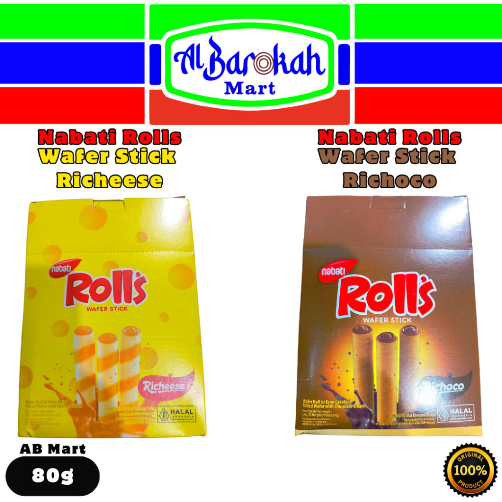 

Nabati Rolls Wafer Stick Richoco 120g | Nabati Rolls Wafer Stick Richeese 120g