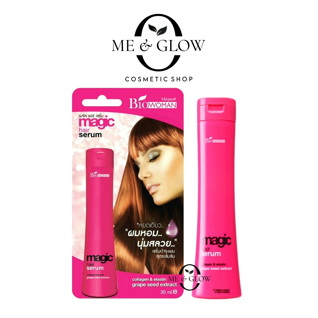 BIO WOMAN MAGIC HAIR SERUM 30ml - COLLAGEN GRAPE SEED EXTRACT SERUM RAMBUT ORIGINAL THAILAND