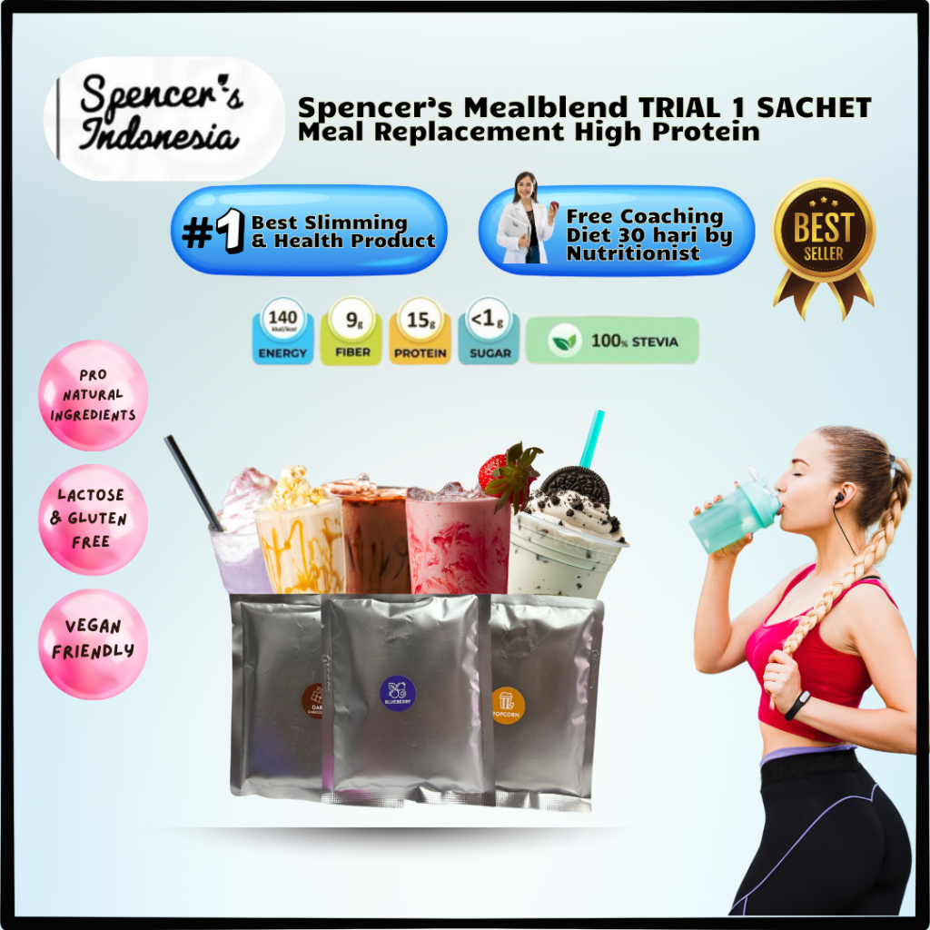 

SPENCER's MealBlend TRIAL 1 SACHET Pengganti Makanan Sehat Solusi Langsing Tanpa Kelaparan