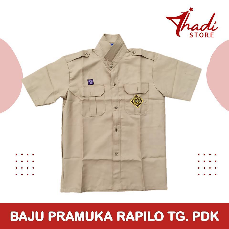 Baju Seragam Pramuka SNI Rapilo SMP SMA Pembina Lengan Pendek Kemeja Pramuka Putra