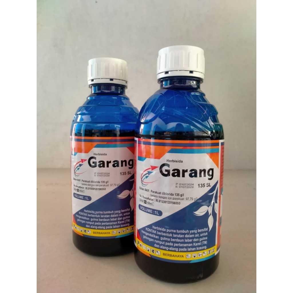 Herbisida GARANG 135 SL 1 Liter Parakuat diklorida 135 g/l (setara dengan ion parakuat 97,79 g/l)