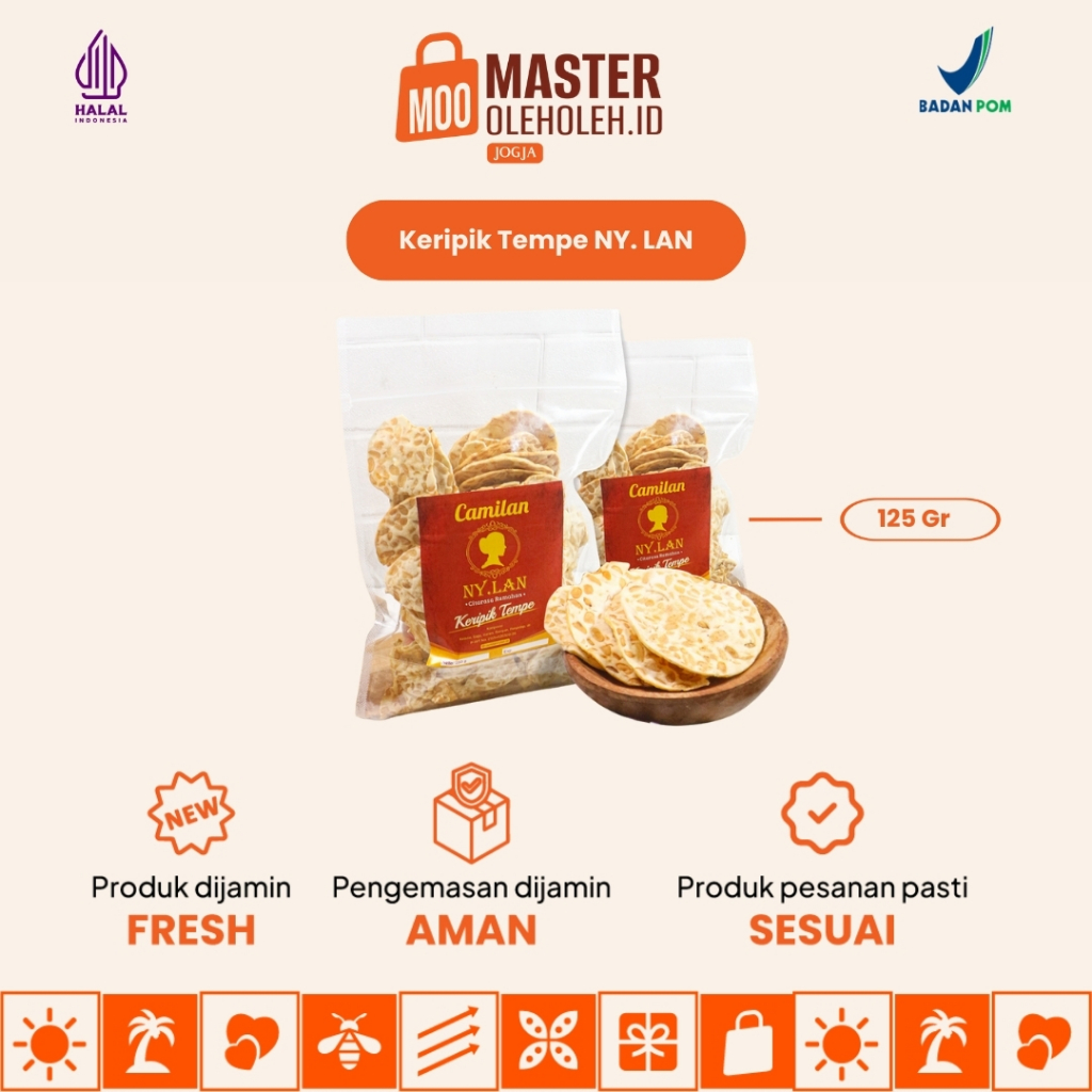 

Keripik Tempe Camilan Ny.Lan Khas Nusantara - 125 gr