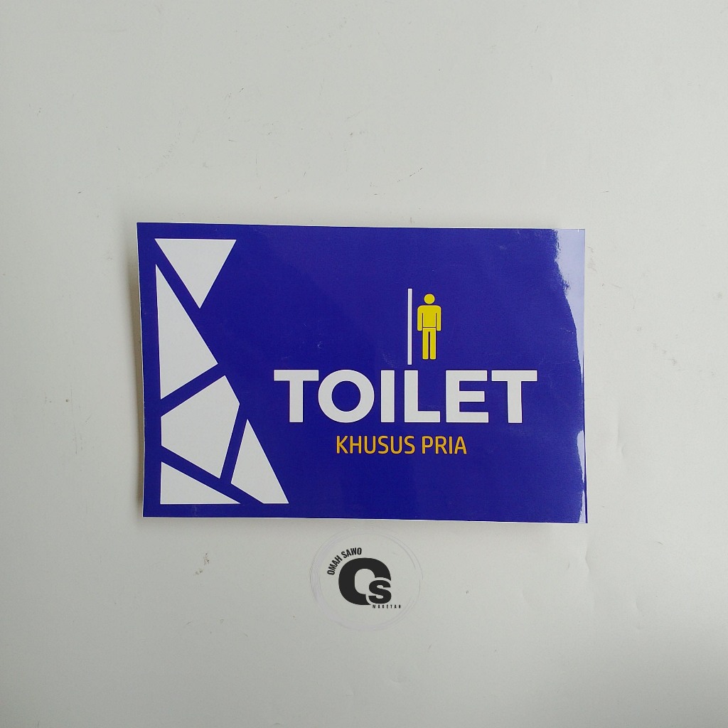 

Stiker Toilet Khusus Pria - WC Laki laki - Stiker Vinyl