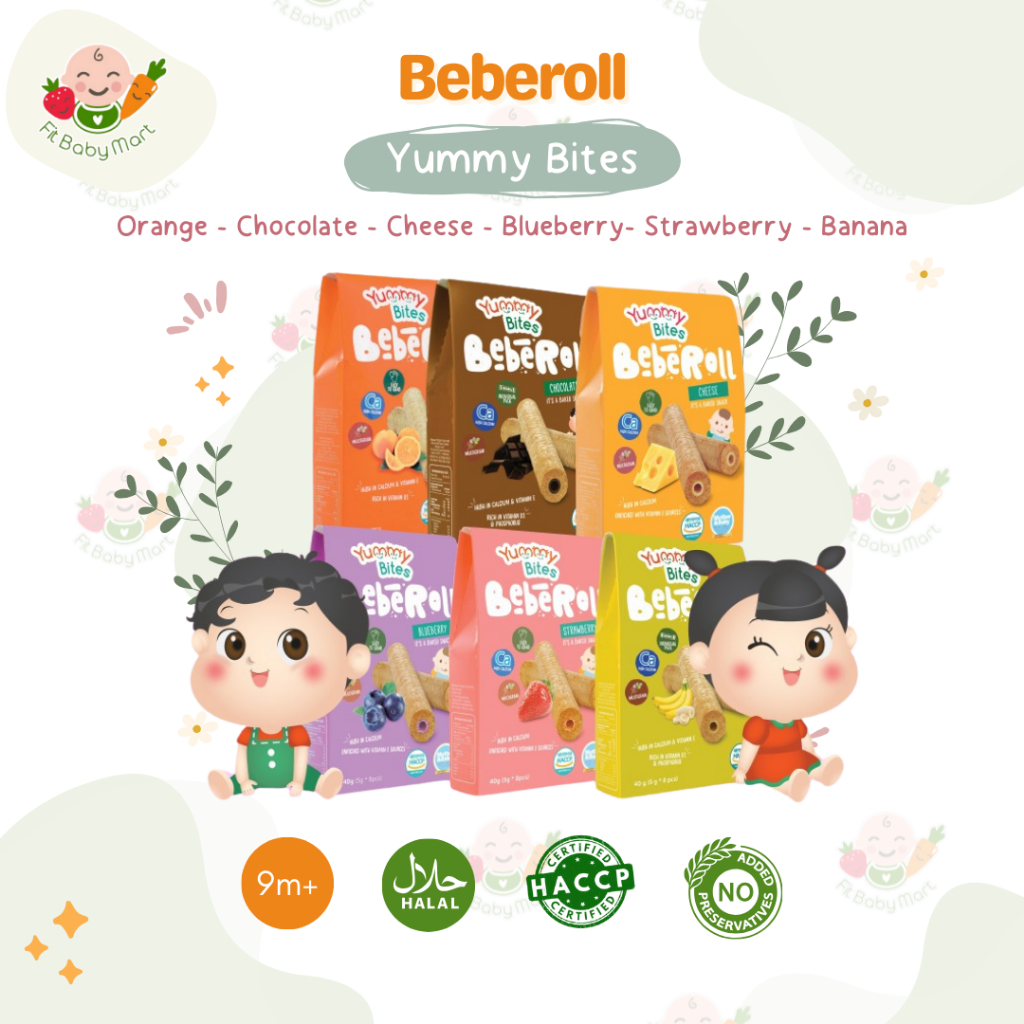 

YUMMY BITES - Beberoll Cemilan Snack Biskuit MPASI - Bayi - Anak 40Gr