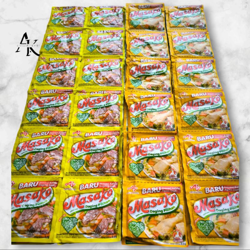 

Masako Penyedap Rasa Kaldu Ayam dan Sapi Pilihan (12pcs/Renceng)