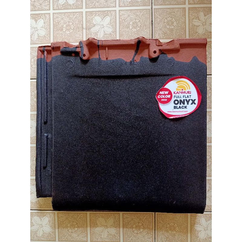 Genteng Keramik Kanmuri Full Flat Onyx Black