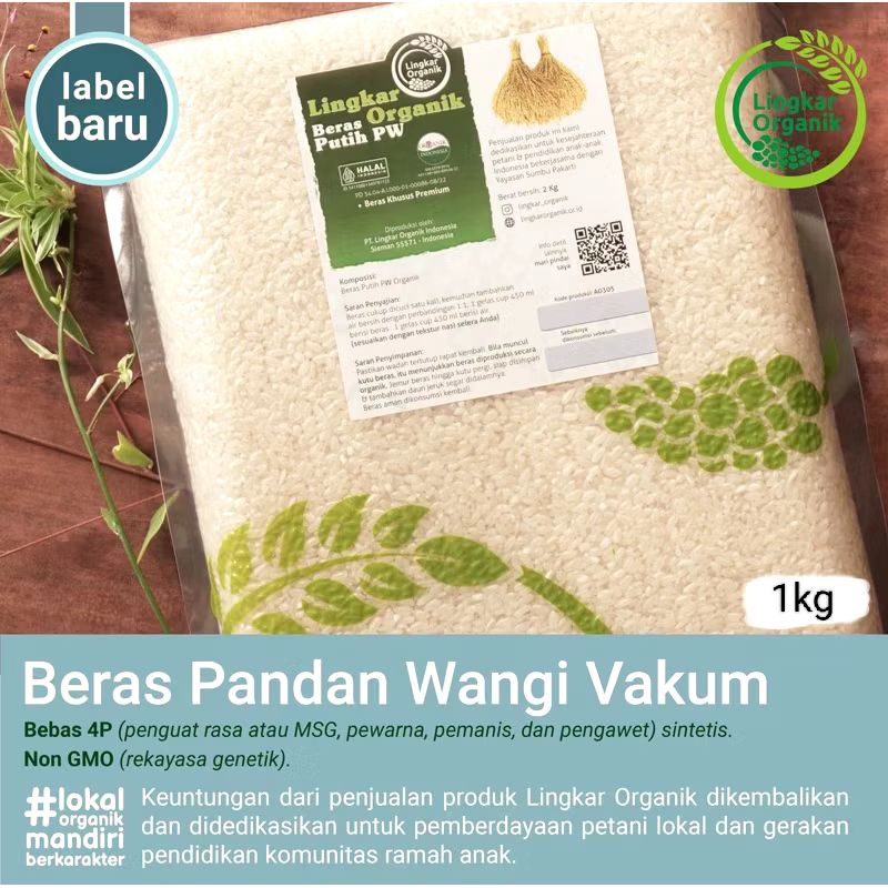 

Lingkar Organik Beras Putih PW - 1KG