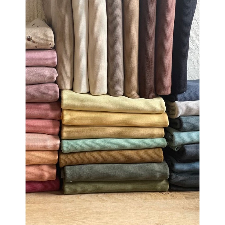 KODE N53Y BAHAN KAIN RIB KATUN  RIB KNIT KATUN GARMEN  KATUN RIB kg