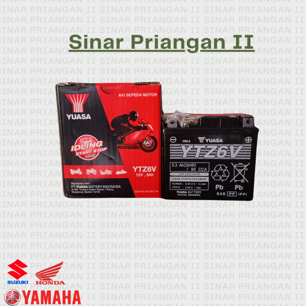 Aki Motor Yuasa YTZ6V / aki accu / aki kering