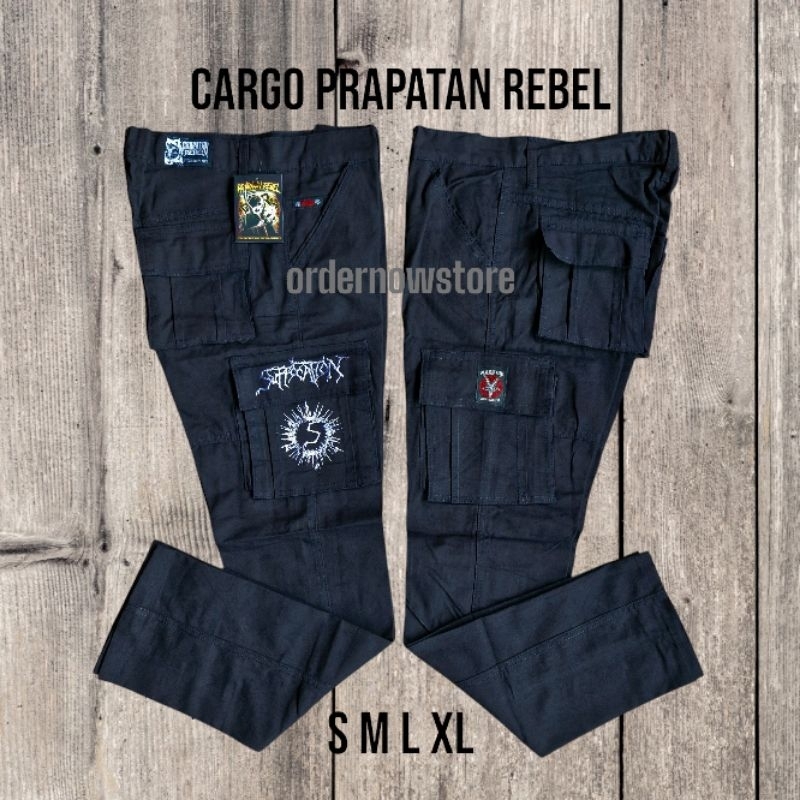 celana panjang cargo kempol pdl metal prapatan rebel bandung original S M L XL suffocation.prapatan 