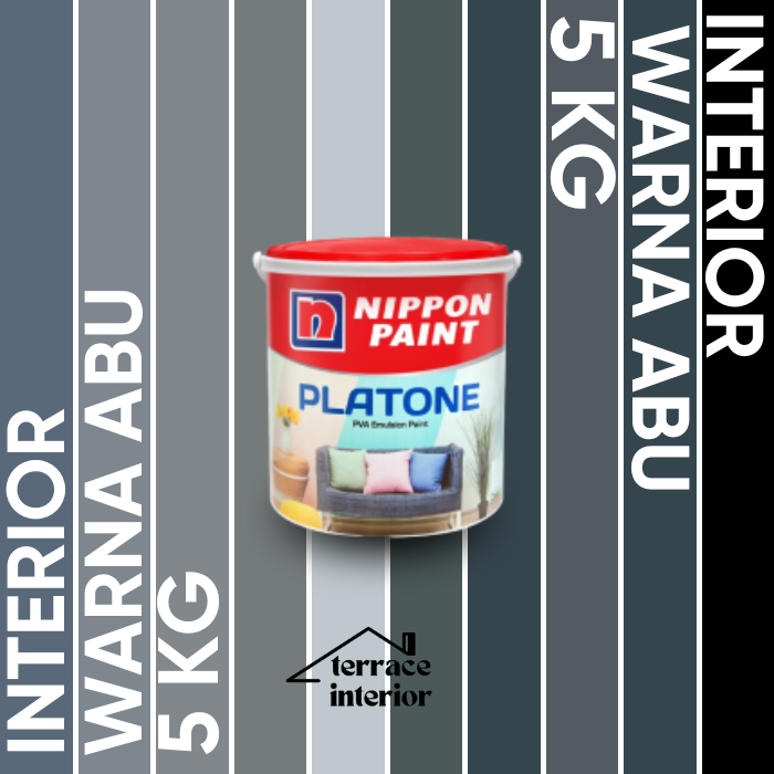 Cat Tembok Interior Nippon Paint Platone Warna Abu 5 KG
