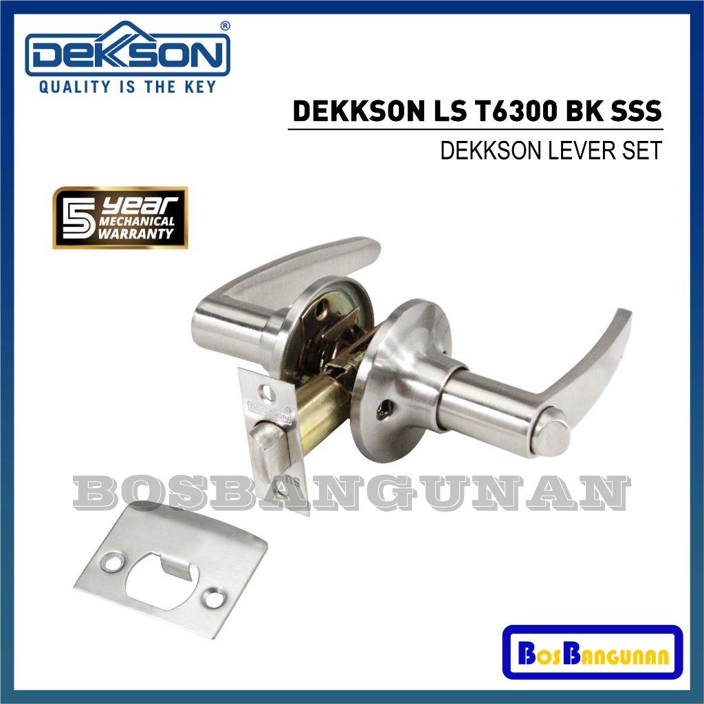 Lever Set LS DEKKSON T6300 BK SSS / DEKKSON LEVER SET LS T 6300 BK SSS / Handle Pintu Set