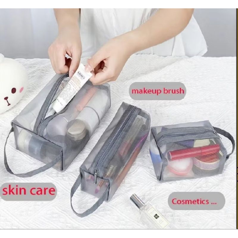 POUCH KOSMETIK JARING TENTENG WADAH MAKE UP TAS SKINCARE TRAVELING