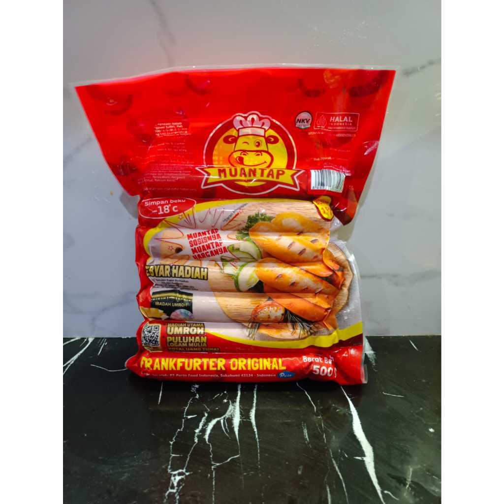 

Sosis sapi dan ayam muantap jumbo 500gr isi 6pcs