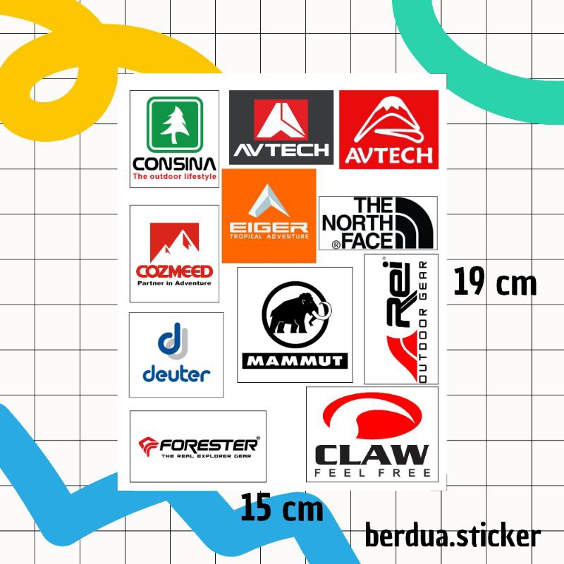 

[KHUSUS INSTAN] sticker pack gunung/sticker gunung/sticker merk gunung