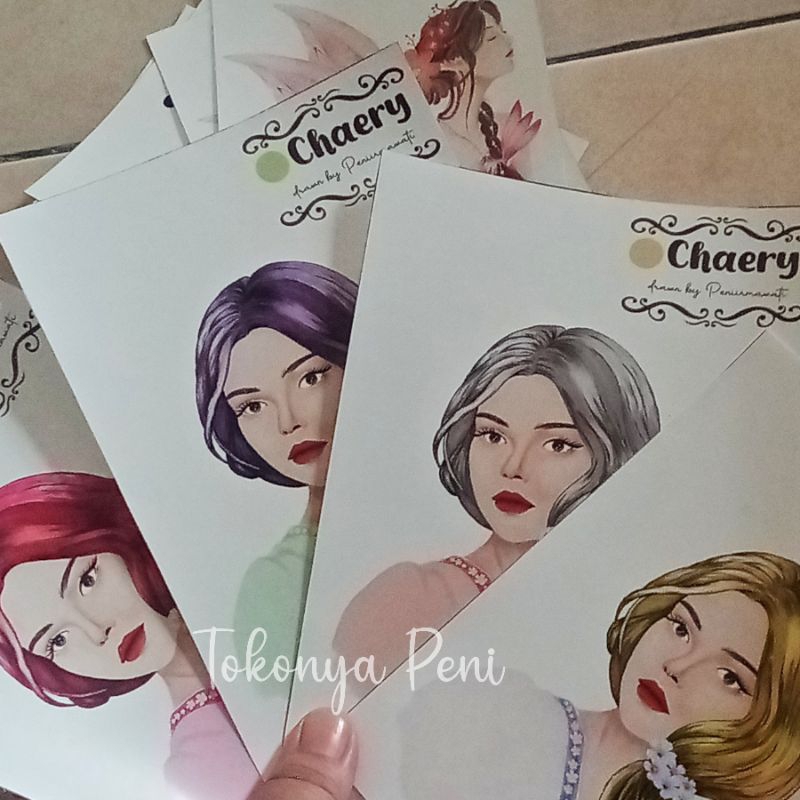 

#PROMO [Peni Art] 1 SET Sticker Vynil A6 CHAERY