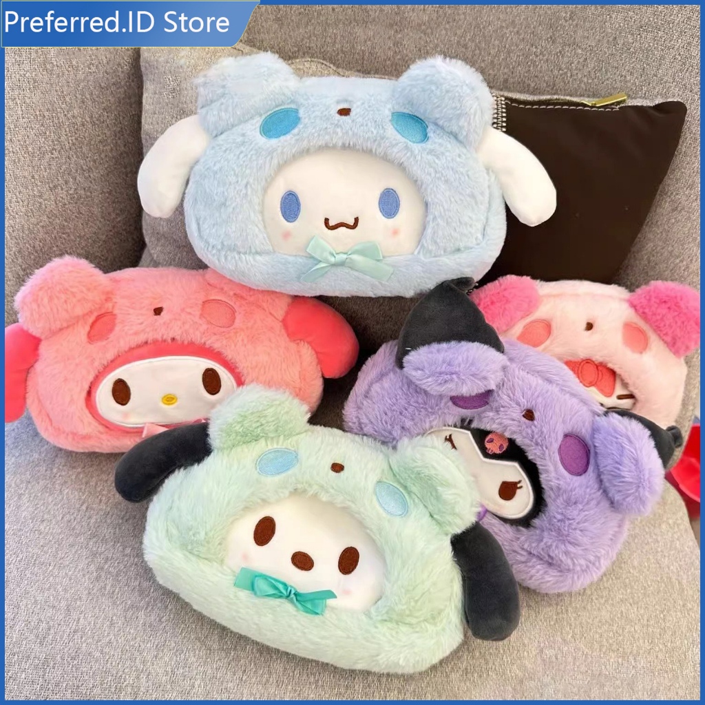 

Sanrio Tempat Pensil Kartun dengan Kapasitas Besar dan Bahan Mewah yang Lembut tas alat tulis Pensil Case Alat Tulis Tas pensil kosmetik