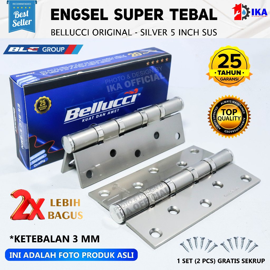Bersama_Bumi Engsel 5 Inc Stainless Sus Tebal / Engsel 5 Inch Stainless Tebal Bellucci Blc Beluci /