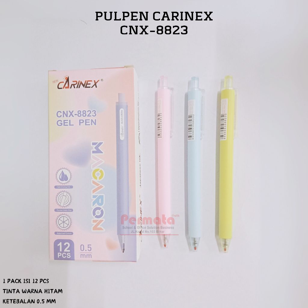 

Pulpen Bolpoint CARINEX CNX-8823 Macaron Ketebalan 0,5 mm Tinta Hitam