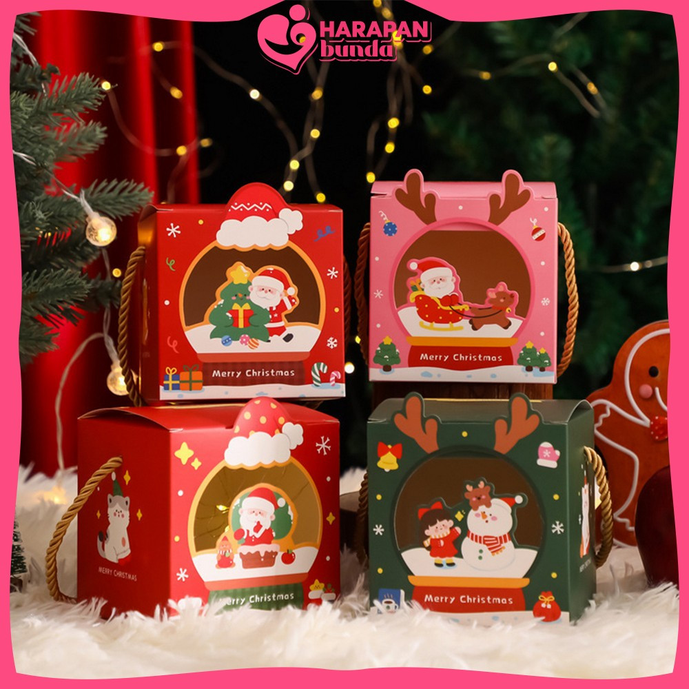 

Kotak Hampers Natal Kotak Kue Kering / Box Cookies Xmas Kado Natal / Goodie Bag Box Hampers Christmas Harapan Bunda C1161