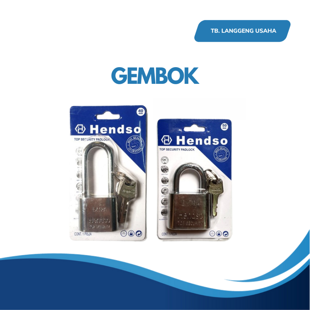 LU GEMBOK HENDSO 40 mm GEMBOK SUPER RUSH PADLOCK GEMBOK BELLUCCI Handle Kunci Pintu Rumah Minimalis 