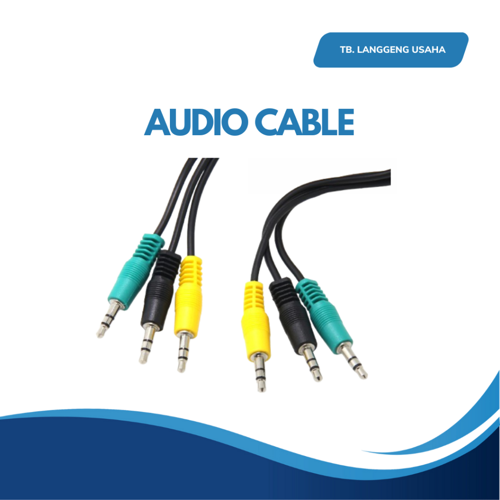 Kabel 3 RCA to 3 RCA Transparan Kabel 6 RCA Transparan Kabel DVD ke TV Kabel Speaker Kabel Audio