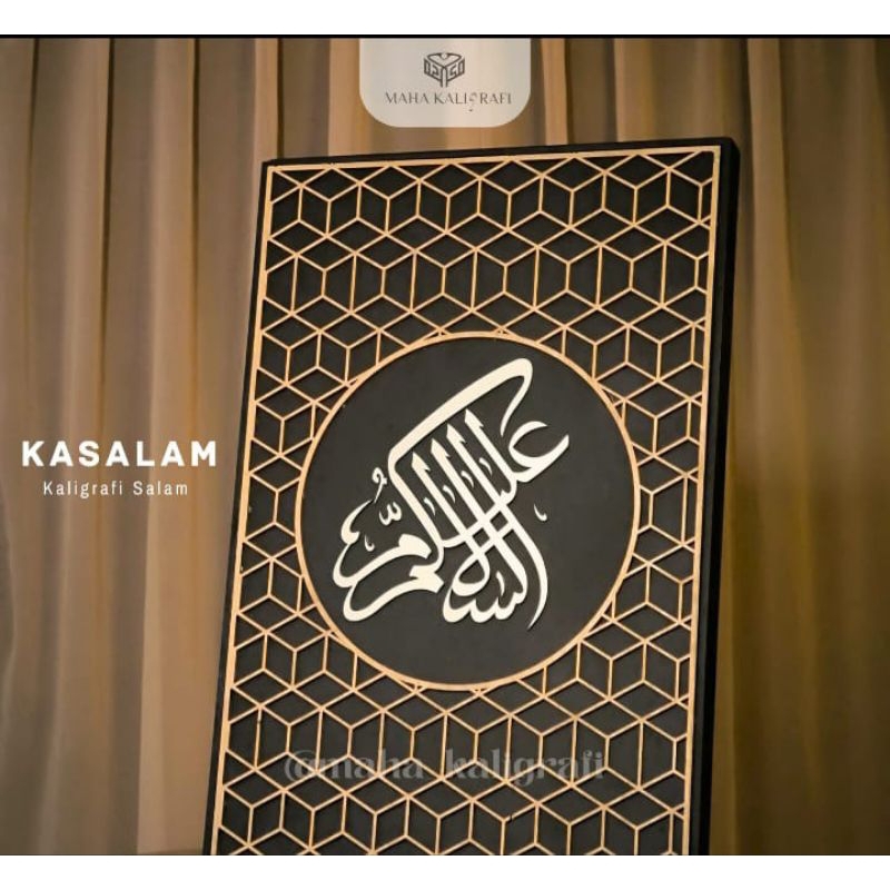 Kaligrafi/kaligrafi hiasan dinding/Kaligrafi dinding salam/Kaligrafi panel/Kaligrafi Acrilyc