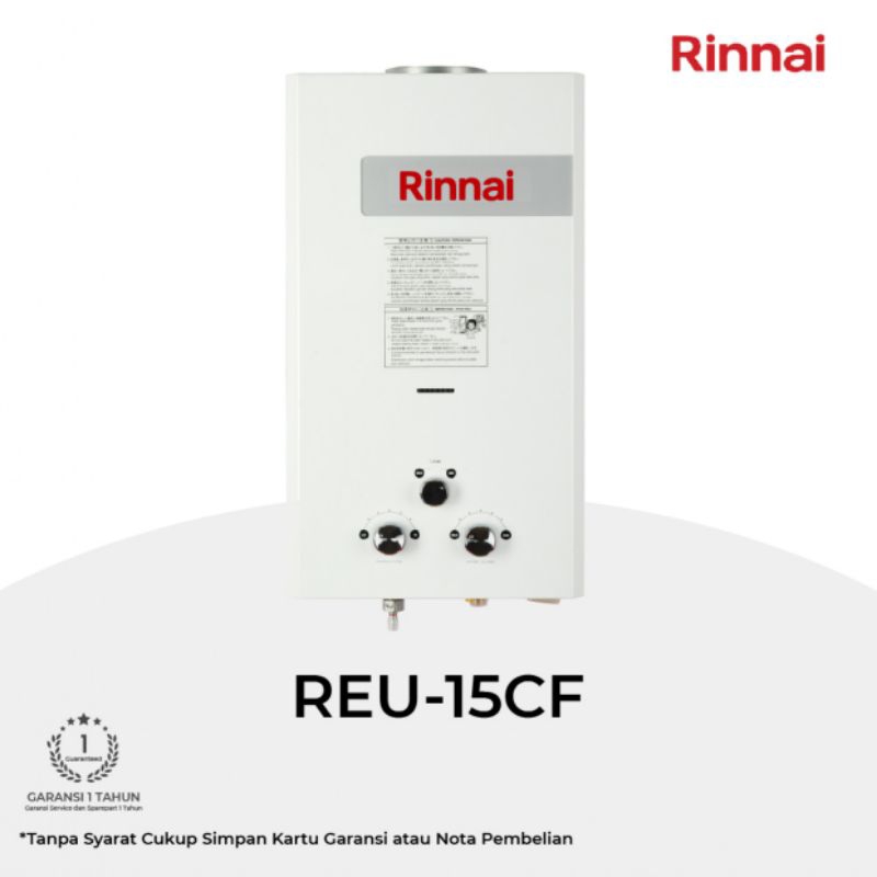Water Heater Gas 15 Liter Rinnai REU15CF Pemanas Air Kamar Mandi