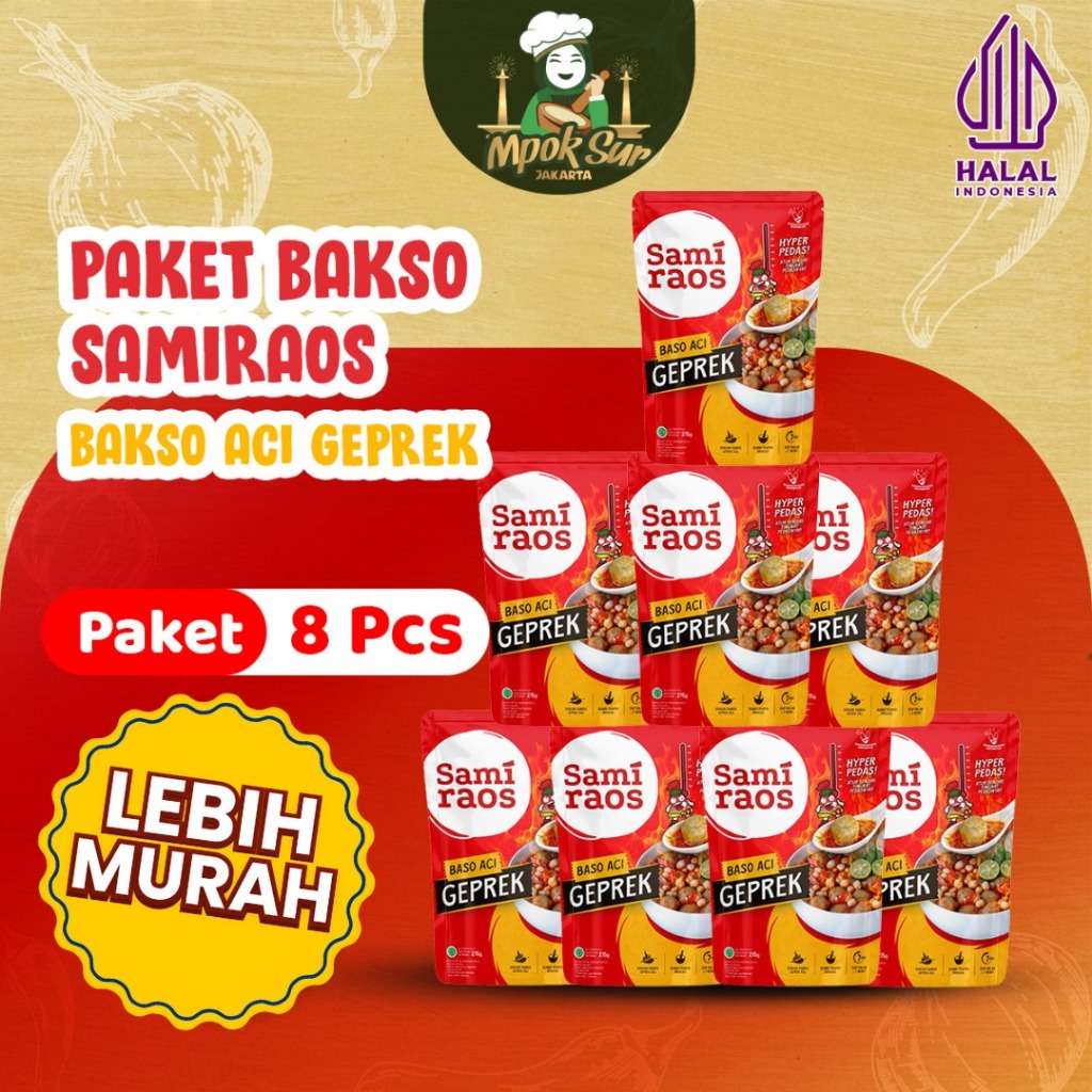 

Paket Hemat Sami Raos Baso Aci Geprek Samiraos Isi 8pcs