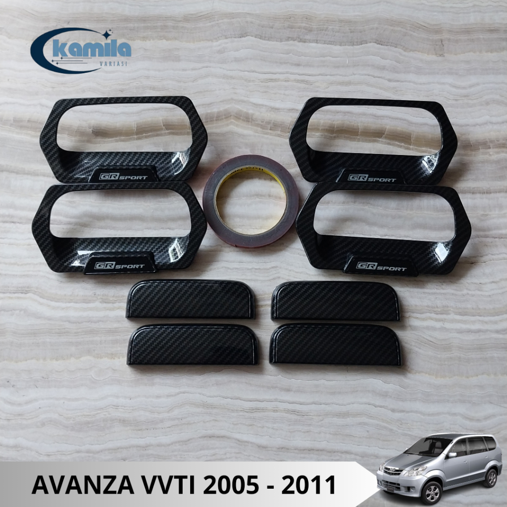 Cover Handle Outer Pintu Mobil Avanza VVTI 2005 - 2011 Carbon