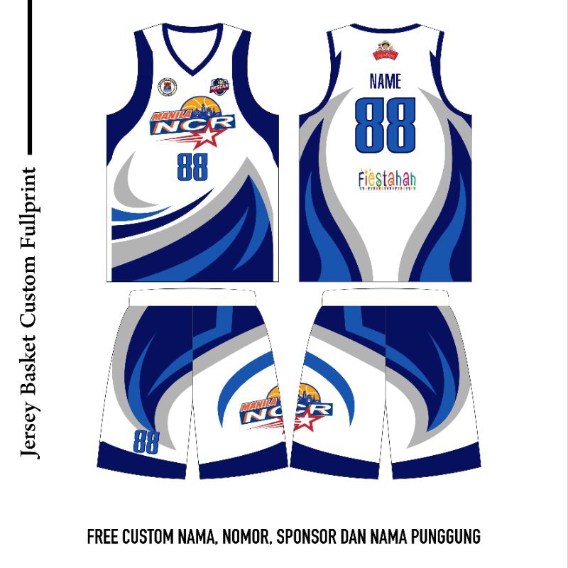 JERSEY BASKET CUSTOM FREE DESIGN FULL PRINTING